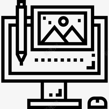 35平面数字营销35线性图标图标