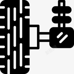 车辆零部件悬架汽车零部件车辆3实心图标高清图片