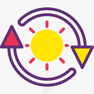 旋转箭头太阳能箭头48附魔图标图标