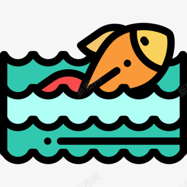 礼物线鱼钓鱼7线颜色图标图标