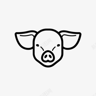 猪农场动物小猪图标图标