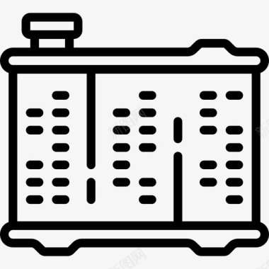 散热散热器自动3线性图标图标