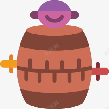 盒子里的杰克玩具29扁平图标图标