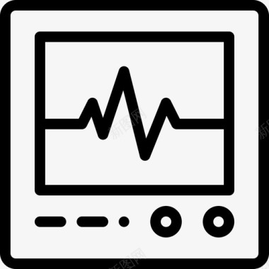 心电图心电图医疗保健9线性图标图标
