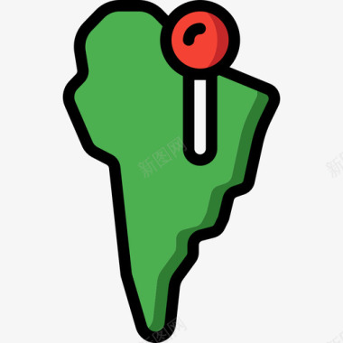 南美洲地理5线性颜色图标图标