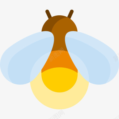 萤火虫夏季12平淡图标图标
