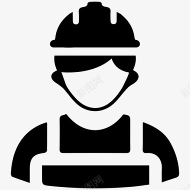 建造师头盔劳工图标图标
