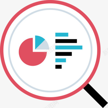 饼图饼图搜索引擎优化和营销6扁平图标图标