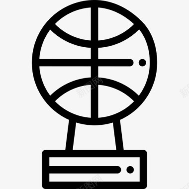 奖杯奖杯篮球二队直线型图标图标