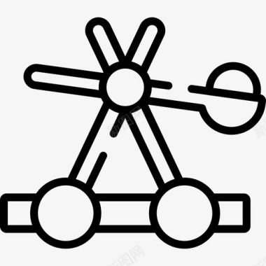 弹弓中世纪20直线型图标图标