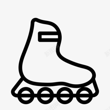 卡通熘冰溜冰鞋运动图标图标