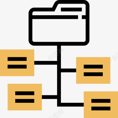 文件夹计算机技术2黄色阴影图标图标