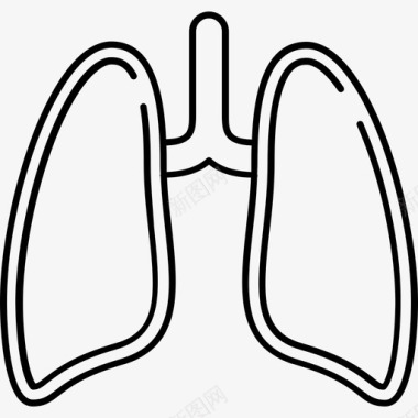肺癌肺肺医疗43128px线图标图标