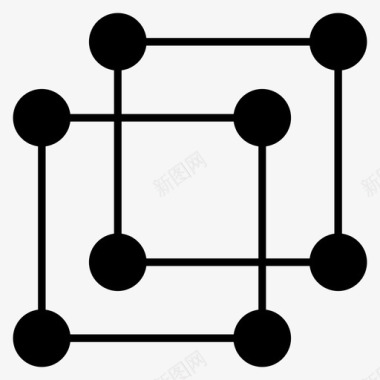 背景黑暗分子化学立方体图标图标