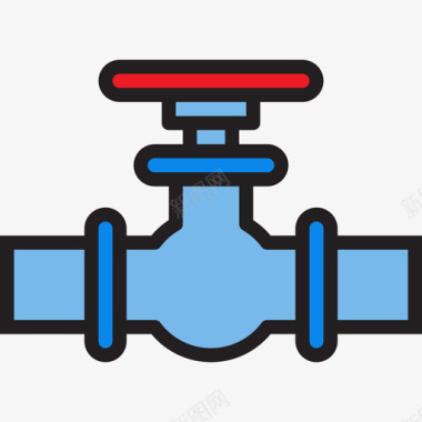 阀门阀门管道工工具3线颜色图标图标