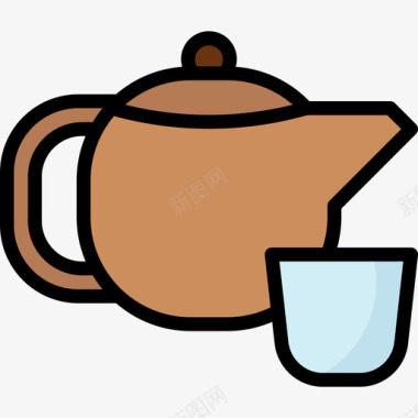 茶饮料5原色图标图标