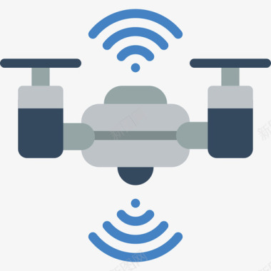 人工智能背景无人机人工智能22扁平图标图标