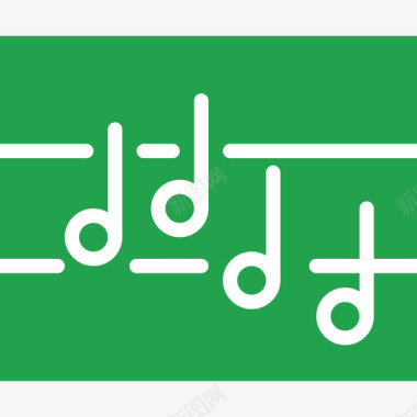 矢量音符音符音乐和乐器5扁平图标图标