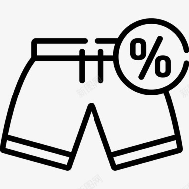 短裤夏季销售4直筒图标图标