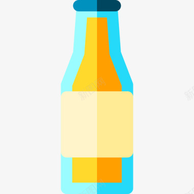 酒瓶啤酒瓶野餐26平的图标图标