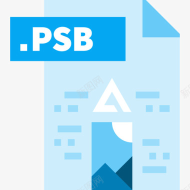 Psb23号文件扁平图标图标