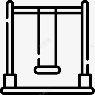 木板秋千秋千24号操场直线型图标图标