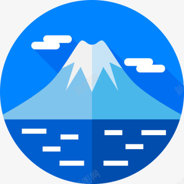 平坦富士山地标15平坦图标图标