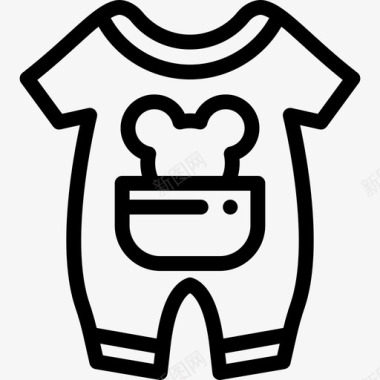婴儿服装婴儿58直线型图标图标