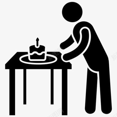 蛋糕装饰生日庆祝生日聚会图标图标