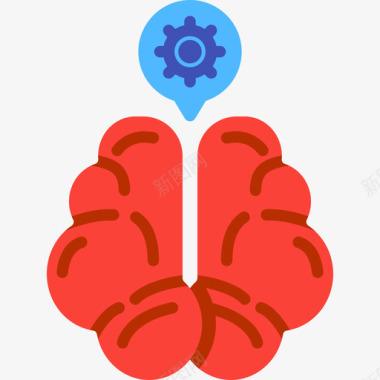大脑矢量大脑帮助和支持8平坦图标图标