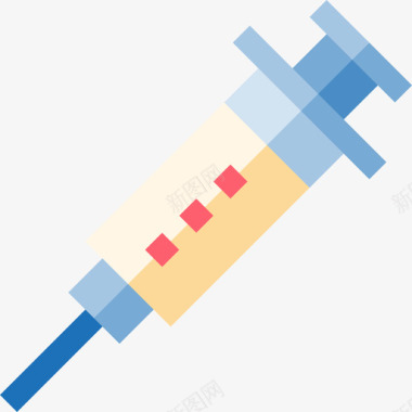 耀未来注射器未来主义技术扁平图标图标