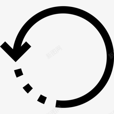 圆形箭头导航8线形图标图标