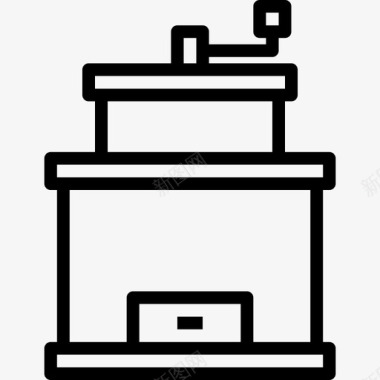 有网研磨咖啡研磨机咖啡店48线性图标图标