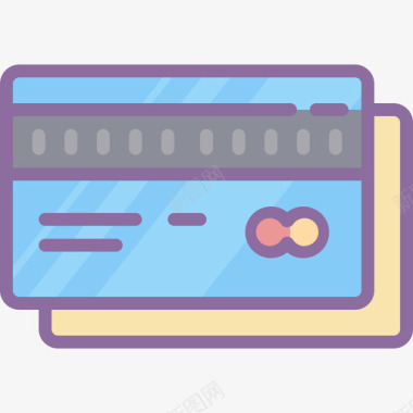 信用卡账单信用卡货币19线性颜色图标图标