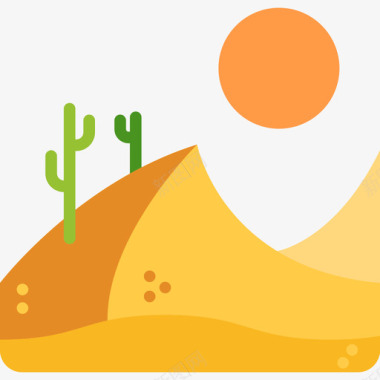 沙丘沙漠9平坦图标图标
