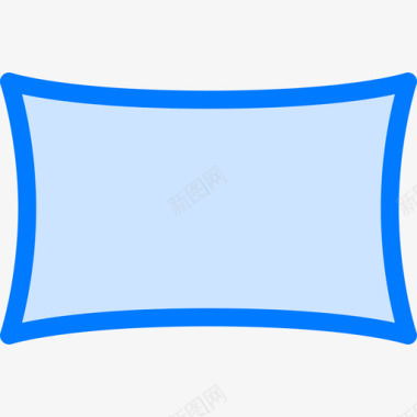 枕头卧室蓝色图标图标
