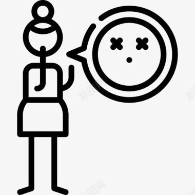 并列关系惊讶人际关系和情感直系图标图标