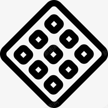 华夫饼华夫饼早餐4直系图标图标