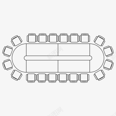 会议桌讨论桌家具图标图标