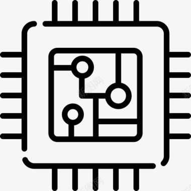 物联网背景Cpu物联网35线性图标图标