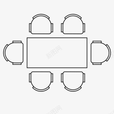 会议桌讨论桌家具图标图标