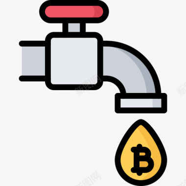 洗衣机水龙头水龙头区块链2颜色图标图标