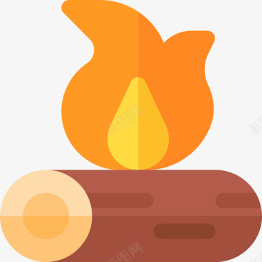 柴火烟熏柴火生态102平坦图标图标