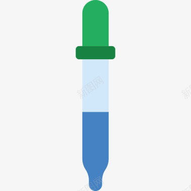 滴管科学23扁平图标图标