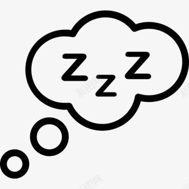 休息睡觉线性图标图标