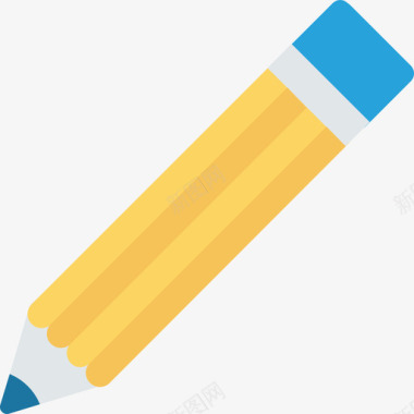 铅笔学校教育2扁平图标图标