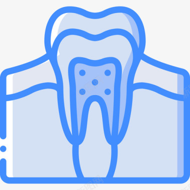 牙齿图标牙齿医用105蓝色图标图标