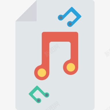 平面自然图标素材音乐音乐音频和视频平面图标图标