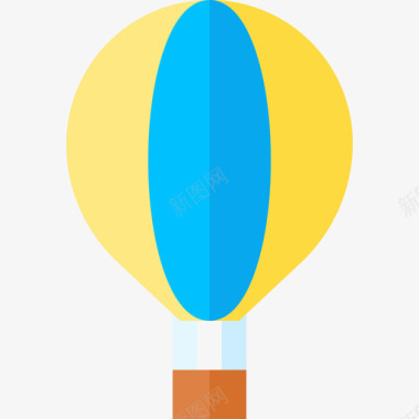 热气球运输52扁平图标图标