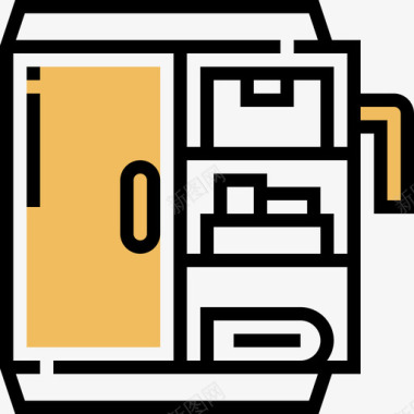橱柜商务必备2黄色阴影图标图标